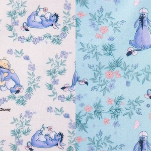Premium Quality Disney Cotton Fabric by the Yard Character Fabric 44" Wide SG Pooh and Eyor Laceking made in Korea