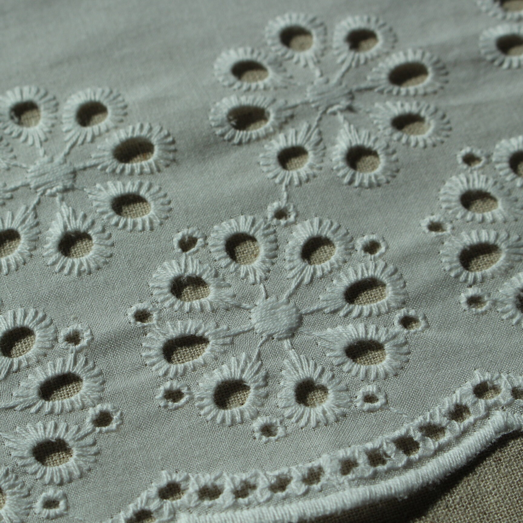 14yds Broderie Anglaise Cotton Lace Trim 5.3