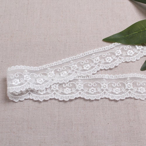 14yds Embroidery Scalloped Mesh Eyelet Lace Trim 3cm YH1041 - Etsy