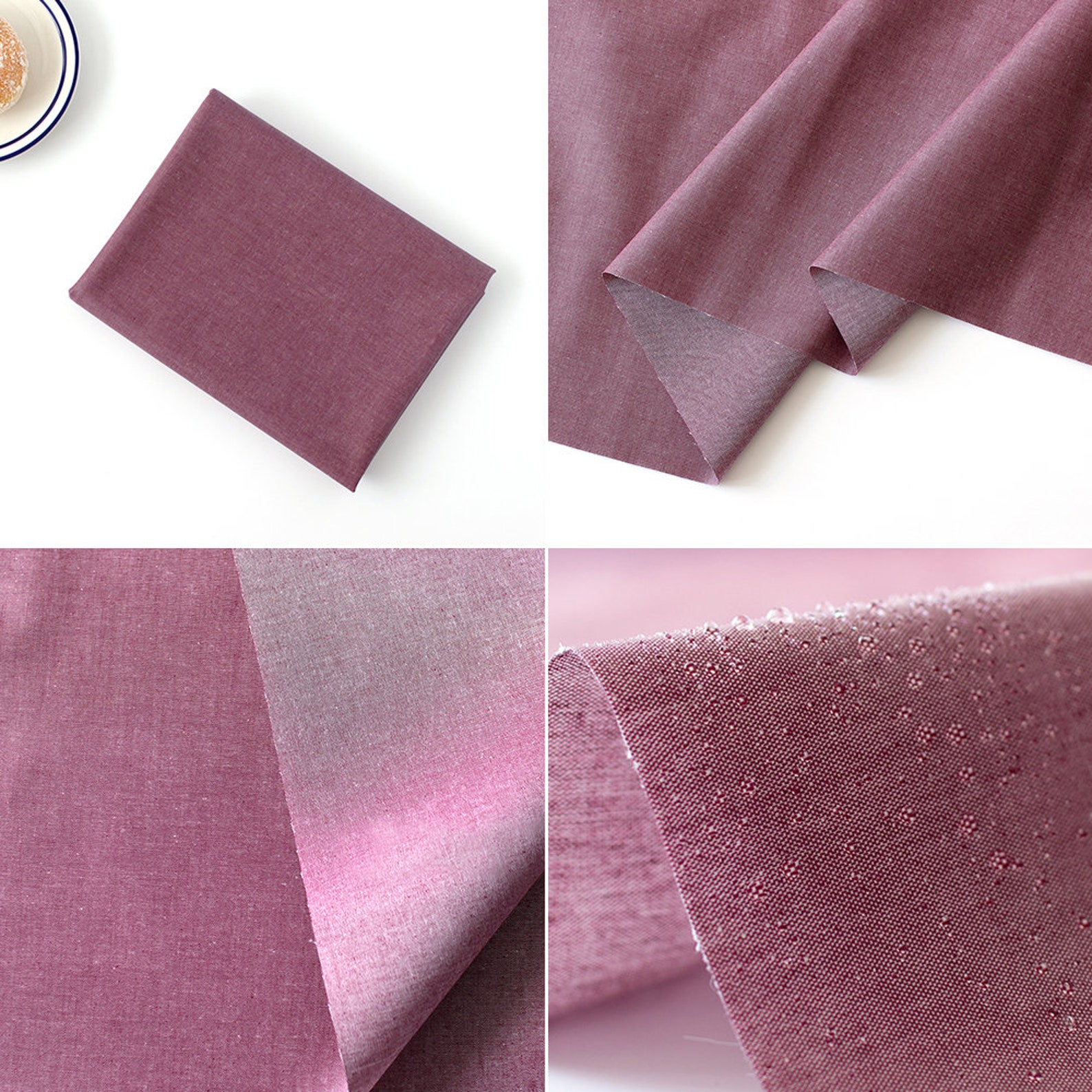 Laminated Cotton Fabric by the yard Solid Fabric 44 wide Etsy