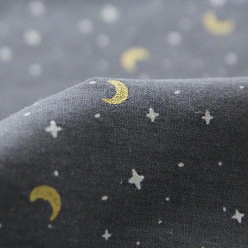 Cotton Fabric Star Moon Fabric by the Yard 44 Wide Cozy Etsy