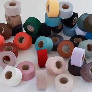 Premium Quality 10yards Roll Bias Tape Linen Cotton trim 40mm Solid mask bias 41 colors single fold SG Libre laceking2013 made in Korea image 1