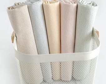 Yarn Dyed melange Cotton fabric by the Yard 60" Wide Extra Wide CM Grid stripe Pattern Soft Sewing Fabric for Clothing & DIY made in Korea