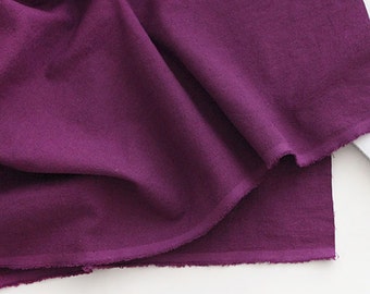 100% Washed linen fabric Solid by the Yard 60" Wide Purple cozy linen solid