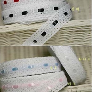 Premium Quality 10 + free 4yds Embroidery cotton ribbon eyelet lace trim 1"(2.5cm) Off White YH1317 laceking2013 made in Korea