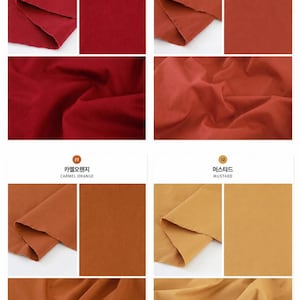 Solid Cotton Twill Fabric by the Yard, 57" Wide, 32 Colors, Medium Weight laceking2013 image 14