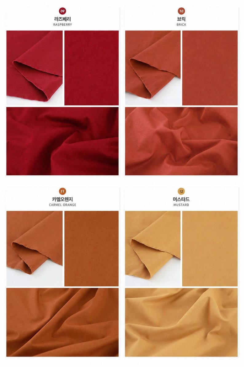 Solid Cotton Twill Fabric by the Yard, 57" Wide, 32 Colors, Medium Weight laceking2013 image 14