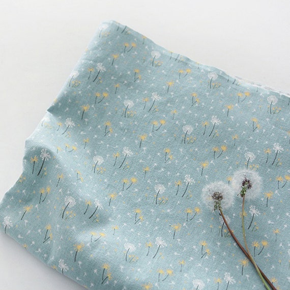 Premium Quality Dandelion pattern Cotton Fabric dandelion Flower Fabric by the Yard 44" Wide Cozy dandelion Flower made in Korea