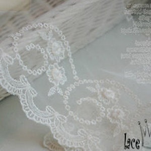 14yard Broderie Anglaise Mesh Vintage Eyelet lace trim  5.9" (15cm) YH1380 laceking2013