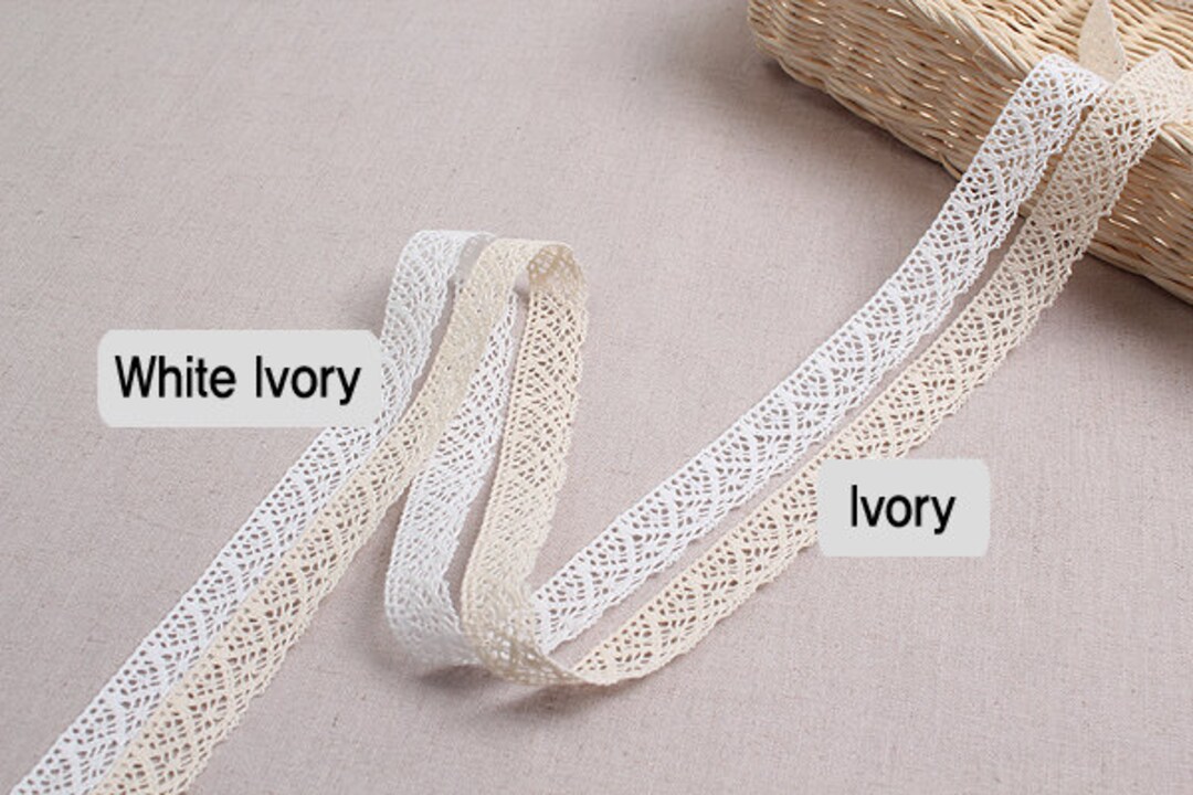 2yds Broderie Anglaise Vintge Wedding Ribbon Cotton Lace Crochet Trim 0 ...