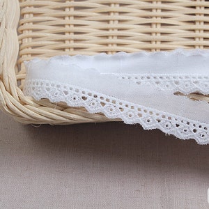 Premium Quality 10y+free 4Yds Broderie Anglaise Eyelet lace trim 0.8"(2cm) white YH Dia  laceking2013 made in Korea