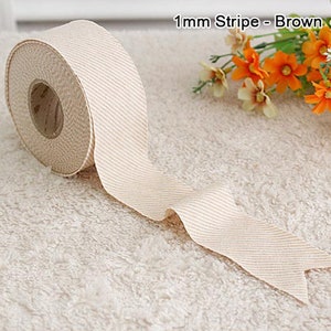 10yds Bias Tape Madeleine Organic Cotton trim 40mm Stripe bias single fold image 5