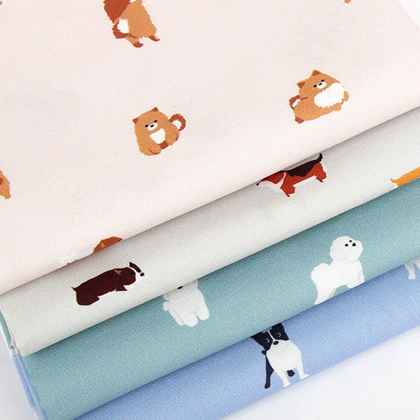 Cotton Fabric Dog Fabric by the Yard 44 Wide SY Cute Etsy