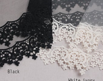 Premium Quality 1y Broderie Anglaise Embroidery mesh eyelet lace trim 31cm YH1511a laceking2013 made in Korea