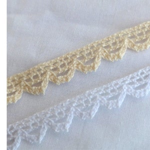 3Yds Crochet ribbon Vintage Style wedding Cotton lace trim 0.30.8cm YH054 laceking2013 image 2