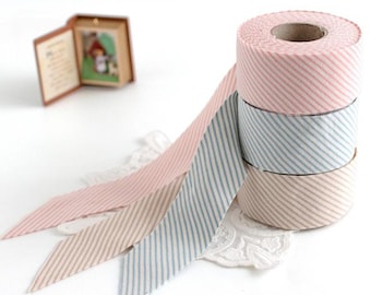Knit Bias Tape 7 Yards 3mm Stripe Jersey Binding 4cm Wide Stretch Cotton Trim T Shirt Neck Binding Made in Korea