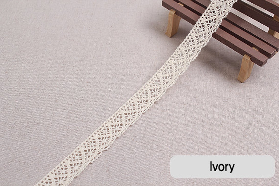 2yds Broderie Anglaise Vintge Wedding Ribbon Cotton Lace Crochet Trim 0 ...