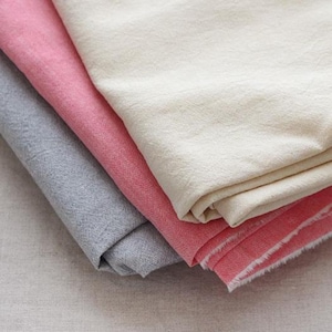 Soft Washed Cotton Fabric by the Yard, 59" Wide Korean Solid Cotton Fabric for Dress, Blouse, Apron, Curtain, Cushion, Home Decor