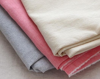 Soft Washed Cotton Fabric by the Yard, 59" Wide Korean Solid Cotton Fabric for Dress, Blouse, Apron, Curtain, Cushion, Home Decor