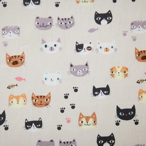 Cotton Fabric by the Yard Cat Animal Fabric 44" Wide SG Imagination Cat Laceking made in Korea