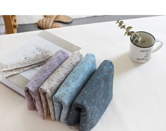 Small Floral Cotton Fabric by the Yard, Vintage Ditsy Flower Print, 44" Wide, 4 Colors, Cozy Travi Flower, Made in Korea laceking2013