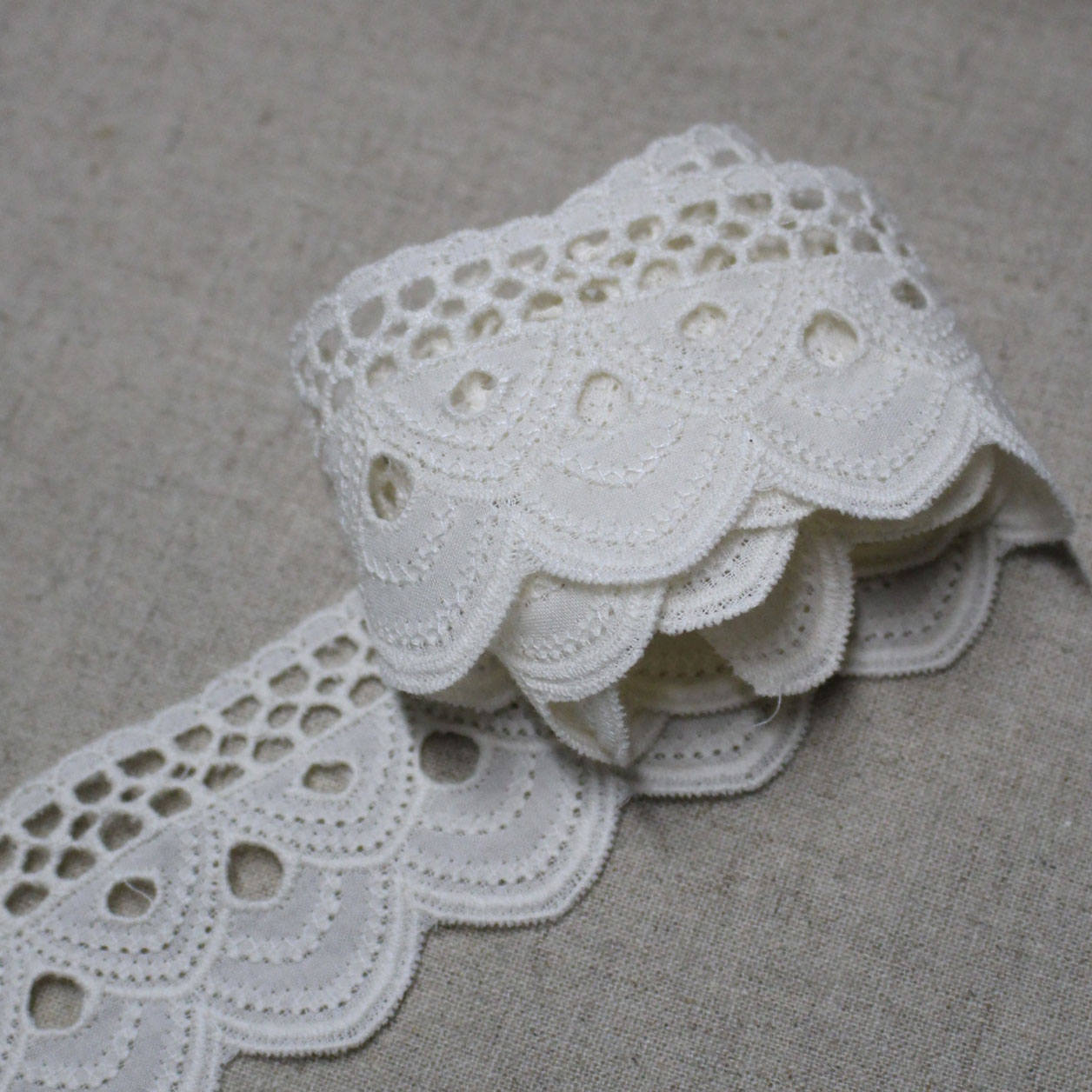 Produktbild von Premium Qualität 14Yds Broderie Anglaise Eyelet Spitze Trimmen