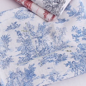 Premium Quality Linen Fabric by the yard Vintage Fabric 6 Color Chinoiserie Pattern 55 Cozy Romance Famous Painting Fabric made in Korea image 10