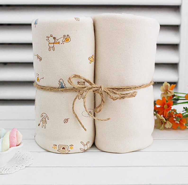 Baby Organic Cotton Knit Double Fabric by the Yard 61 Etsy