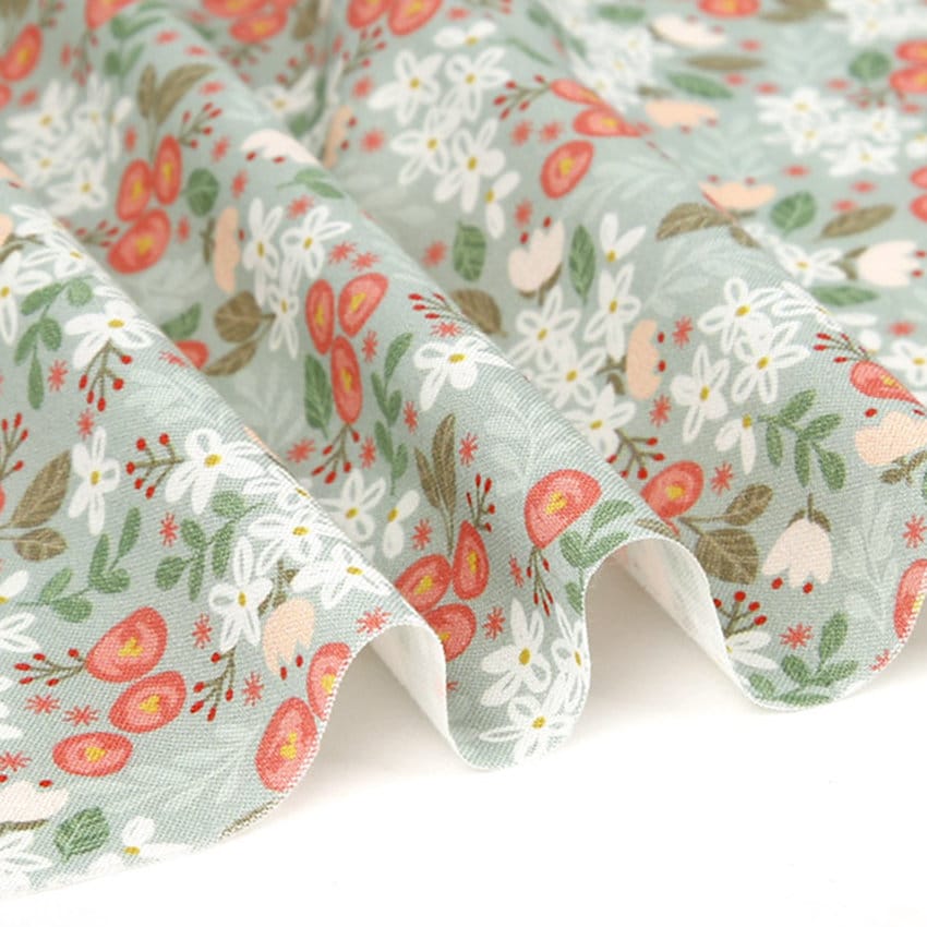 Cotton Fabric Flower Fabric by the Yard 44 Wide SY Etsy