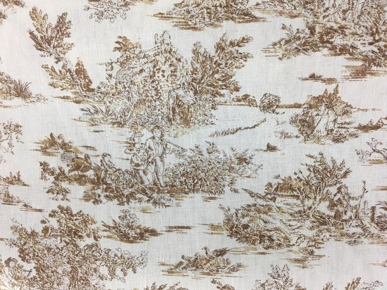 Premium Quality Linen Fabric by the yard Vintage Fabric 6 Color Chinoiserie Pattern 55 Cozy Romance Famous Painting Fabric made in Korea image 7