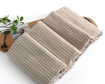 Premium Quality Linen Fabric Stripe Pattern by the yards 57&quot; Cozy French Blue made in Korea