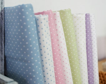 Cotton Fabric by the Yard Dot Fabric by the Yard 44&quot; Wide Cozy Cuty Dot