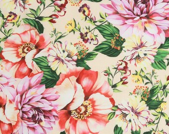 Premium Quality Cotton Fabric by the Yard Flower Fabric 44" Wide SY Brianna Laceking made in Korea