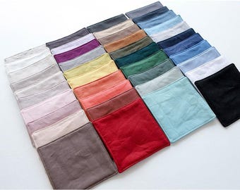 Premium Bio-Washed Linen Cotton Fabric 41 Solid Colors for 52" Width for sewing project SG Libre laceking2013 made in Korea