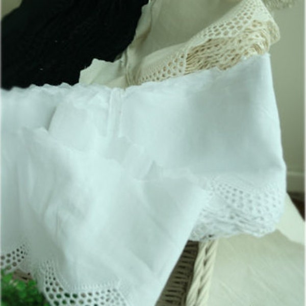 10 + free 4yds Broderie Anglaise wedding vintage Eyelet lace trim 4.1"(10.5cm) YH1415 laceking2013 made in Korea