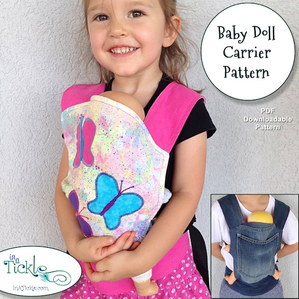 Baby Doll Carrier Pattern mit verstellbaren Nylongurten für Sie, um PDF-Muster zu machen