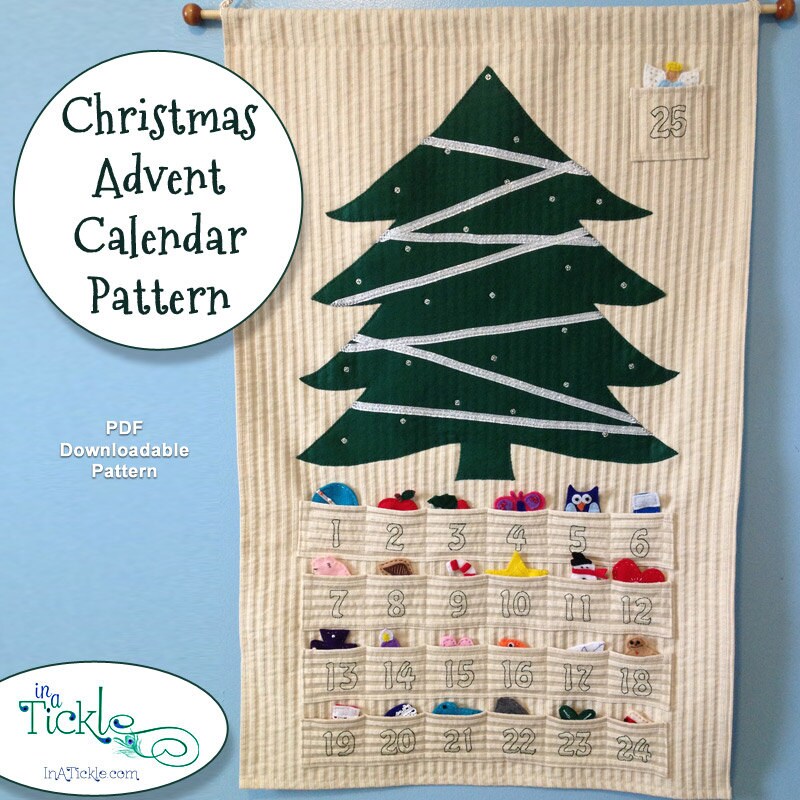 Christmas Advent Calendar Pattern for You to Make Etsy Christmas Advent Calendar Pattern for You to Make Etsy