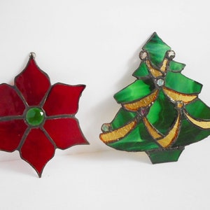 Glas-Poinsettia Sun Catcher-Fensterdekor