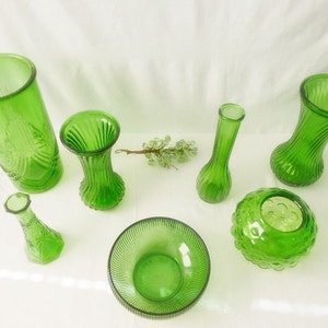 Green Glass Vases