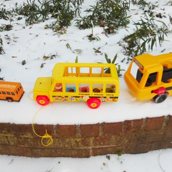 Back To School Yellow 1980 School Bus vintage Buddy L. Corp Retro Diecast Metal Toys Transportation Theater Props Toddler Toys