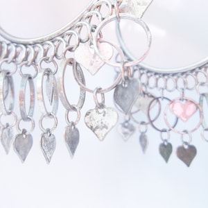 Hoops and Hearts Loopty Loop Metal Earrings