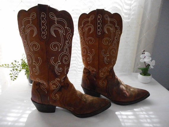 Vintage Justin Puma Boots Size 7 B Etsy