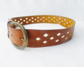Vintage 1990 Silver Creek Leather Belt w Western Charm Attached Sz 26 Boho NOS New Vintage 90 main image 3
