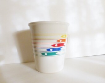 FTDA Rainbow 1988 Coffee Mug or Planter or Vase