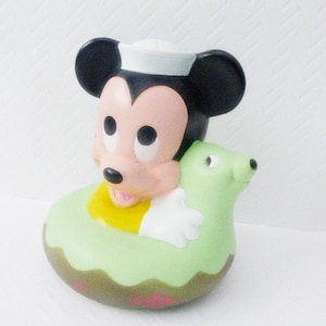 Baby Micky Mouse 1984 Disney Squeak Toy Products Rubber Bathtub Vintage Retro Chew Toy