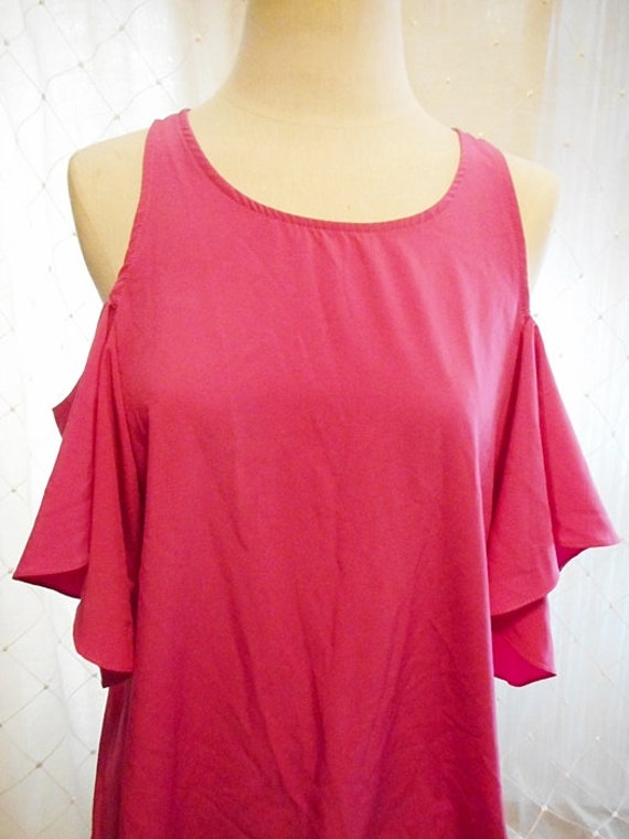 Pretty In Pink Open Shoulder Blouse - image 3