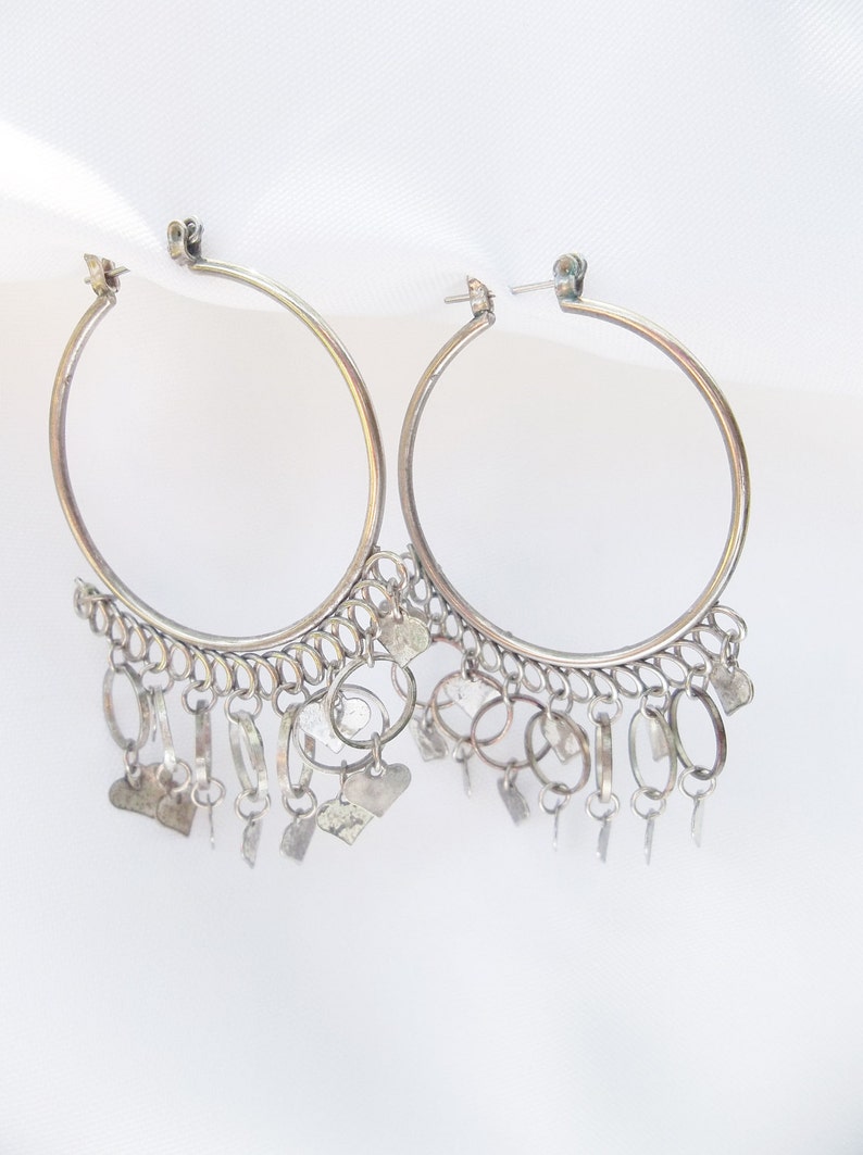 Hoops and Hearts Loopty Loop Metal Earrings - Etsy