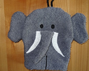 Washing glove elephant for children