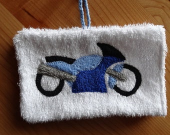 Washing glove motorcycle for children