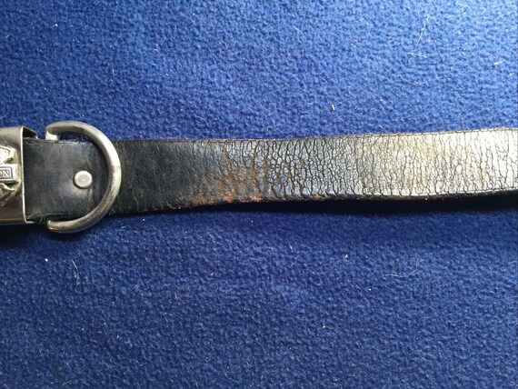 Harley Davidson Logo Belt Buckle Rate VTG And Harley Davidson Leather Belt 36 View 6